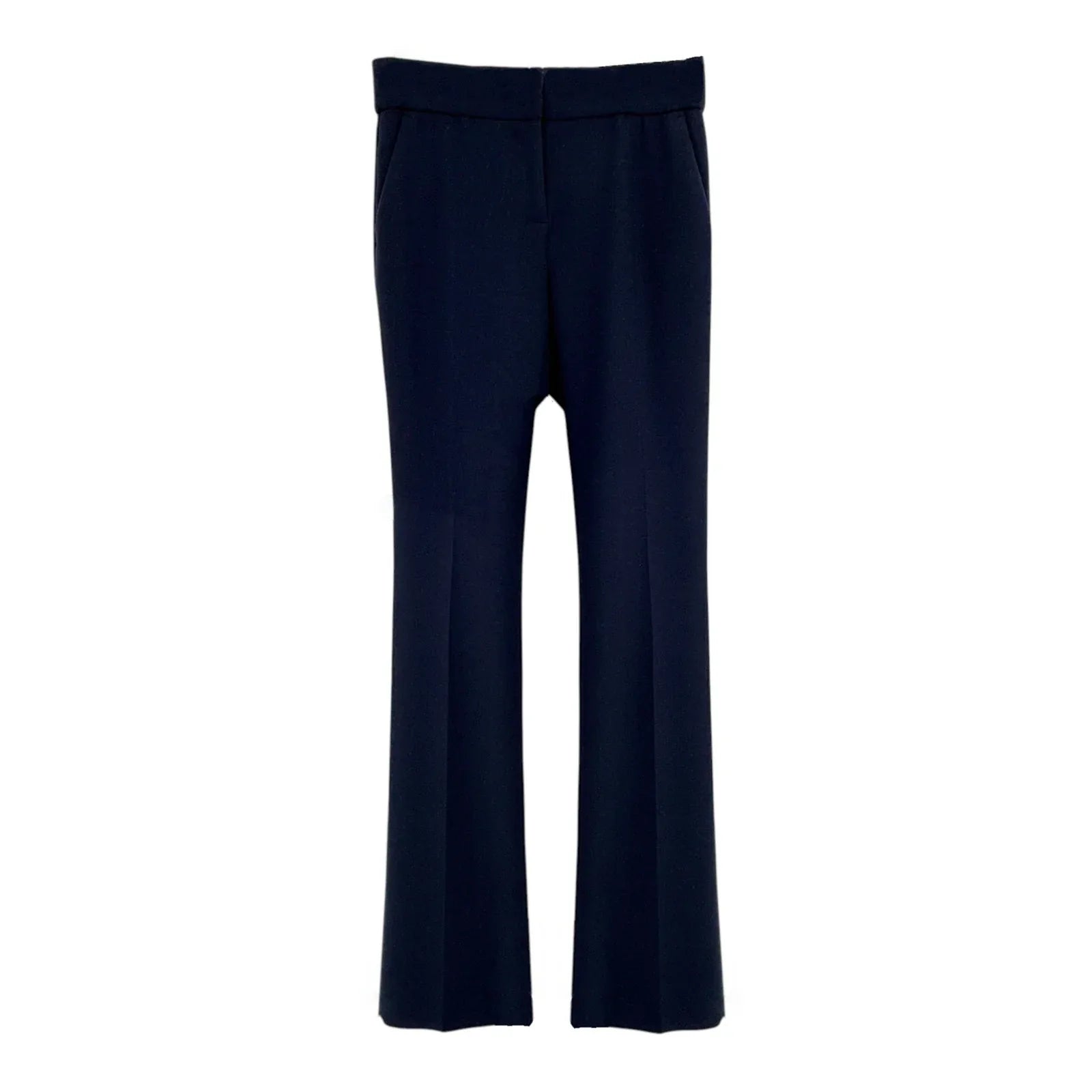 J.CREW 365 Edie Full Length Trouser in Four Season Stretch Wool Navy 00 - flyKAMP