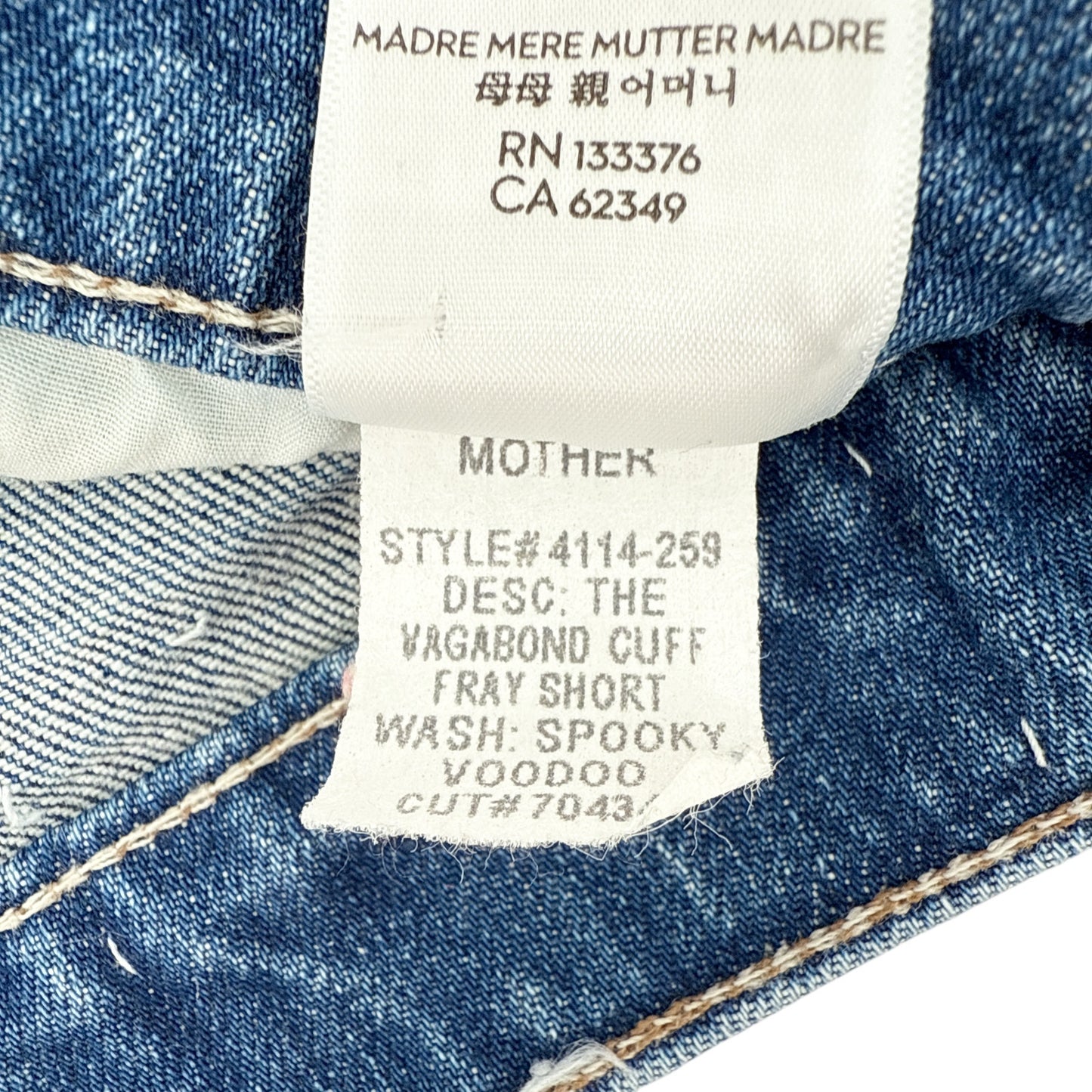 MOTHER The Vagabond Cuffed Shorts in Spooky Voodoo 25