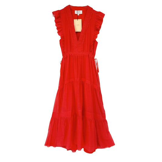 LA LIGNE Marta Dress in Deep Coral S