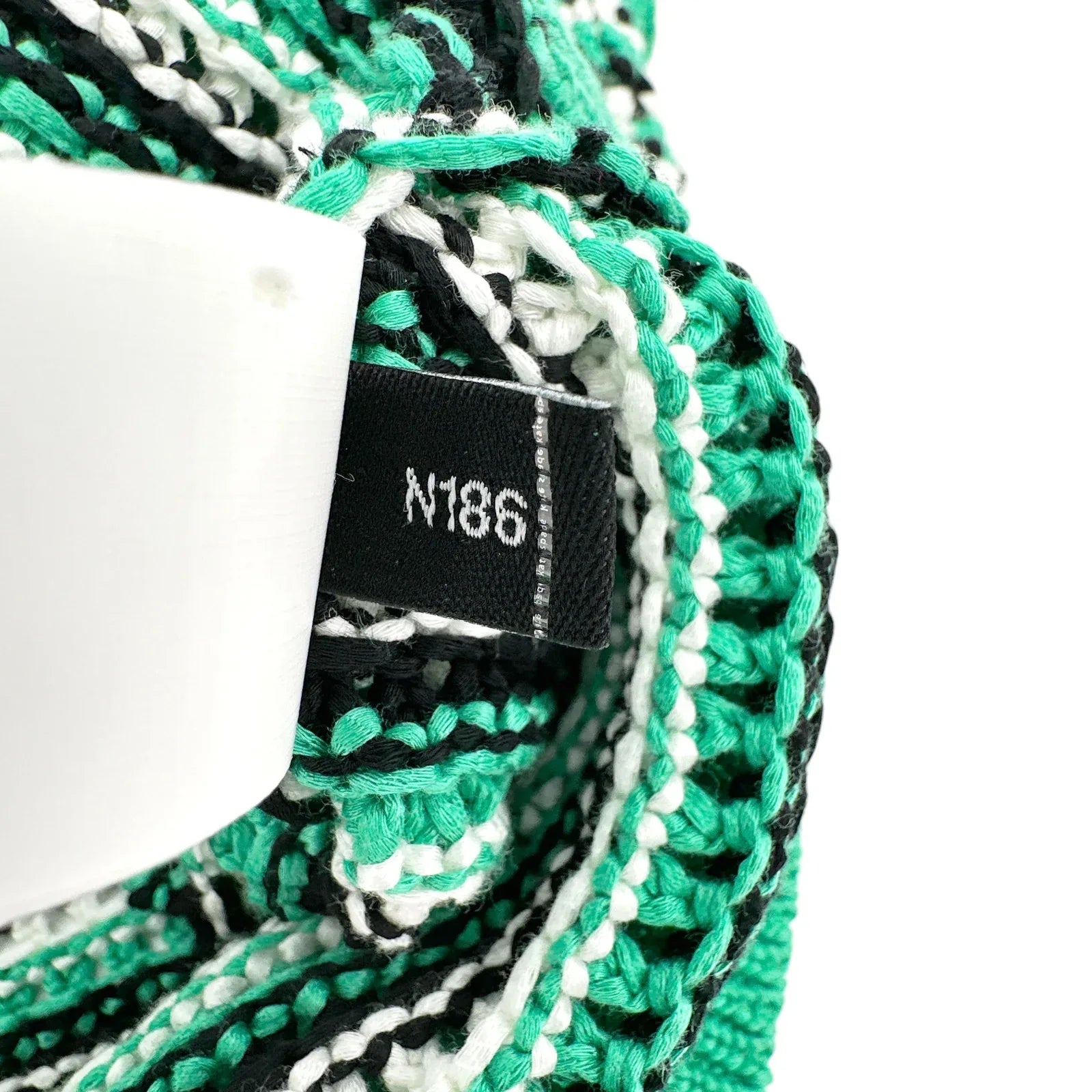 KATE SPADE New York Crochet Short Sleeve Sweater in Gumdrop Green S - flyKAMP