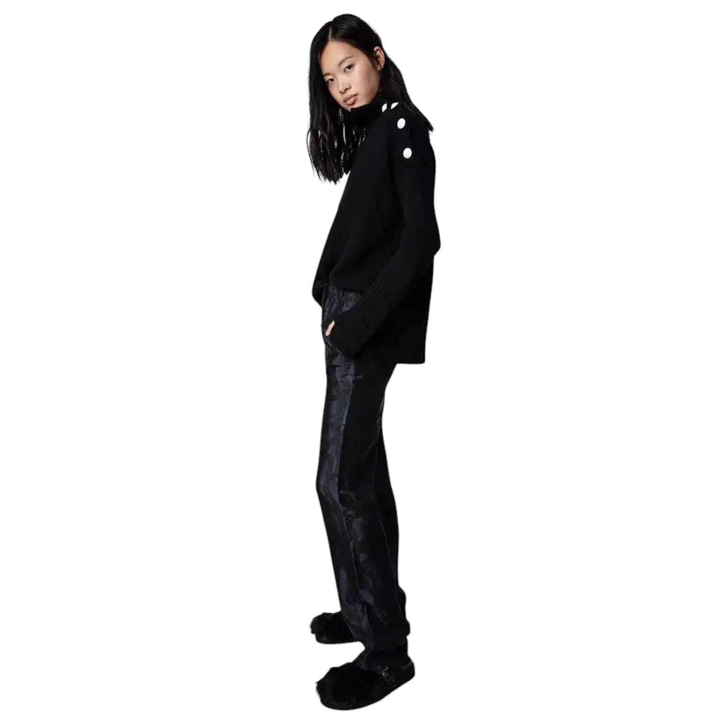 ZADIG & VOLTAIRE Pomy Jacquard Chain Print Pants In Encre FR34|XS