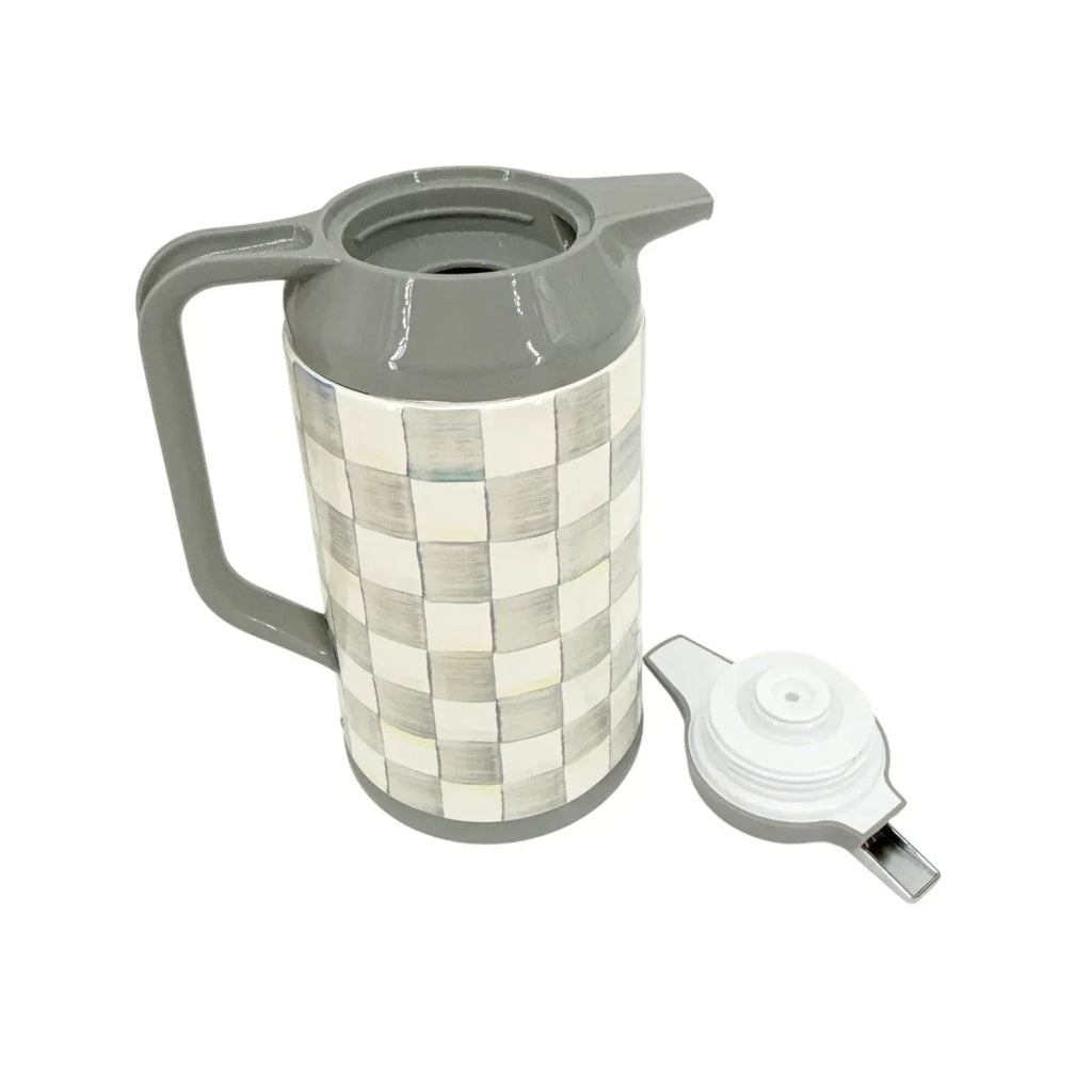 MACKENZIE-CHILDS Sterling Check Coffee Carafe in Sterling Check - flyKAMP