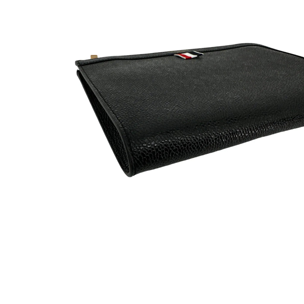 THOM BROWNE Mini Pebble Grain Gusset Folio - flyKAMP
