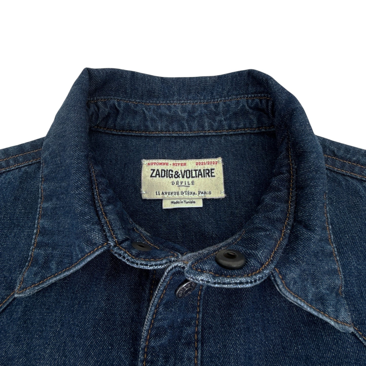 ZADIG & VOLTAIRE Thelma Eco Strass Denim Shirt S