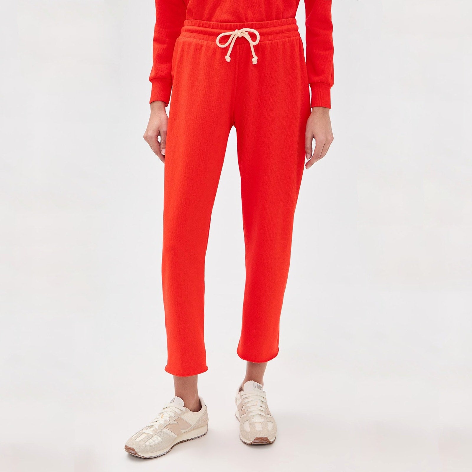 PERFECTWHITETEE Jamaica Beach Fleece Sweatpants in Tomato S perfectwhitetee