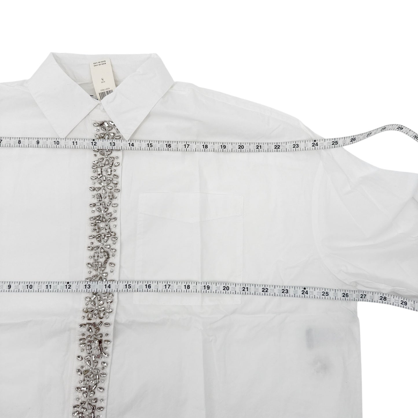 ESSENTIEL ANTWERP Hilver Embellished Placket Blouse S