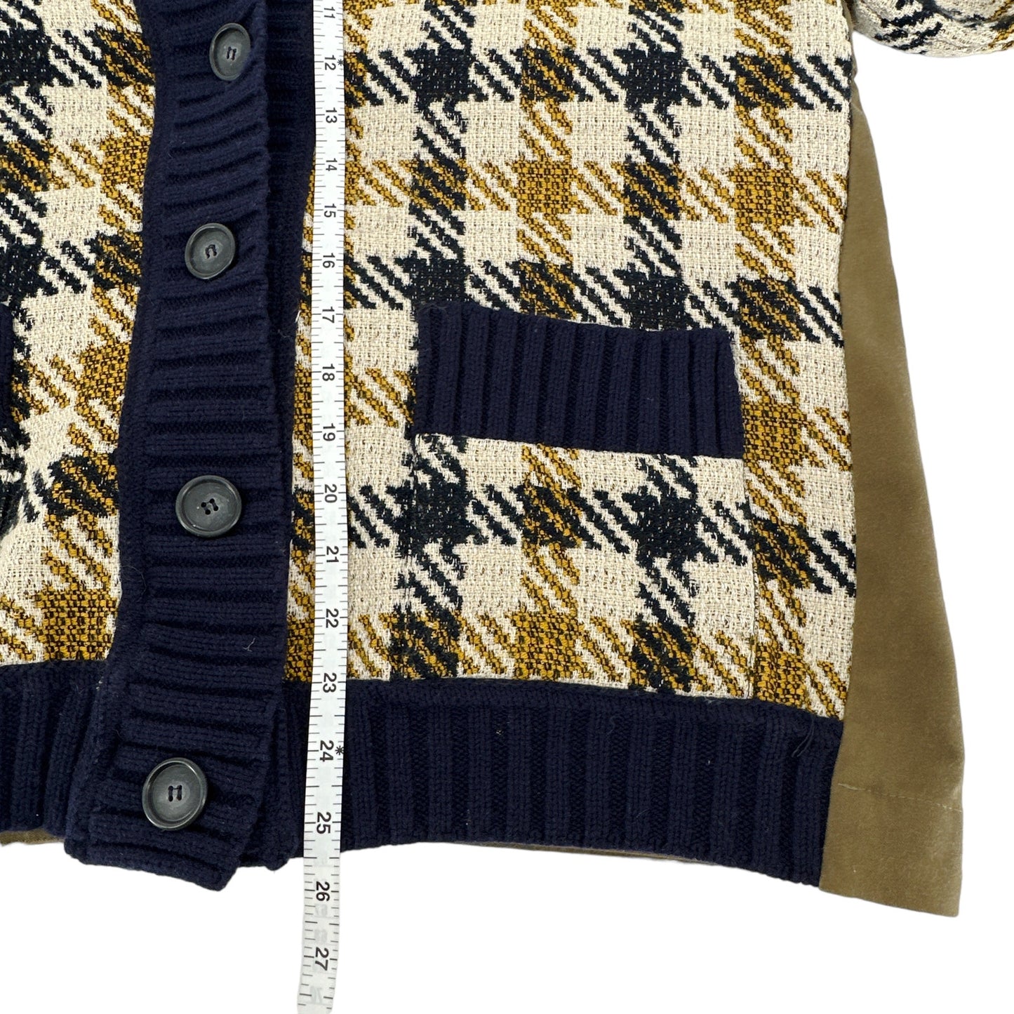 SEA NEW YORK Houndstooth Boyfriend Cardigan XS