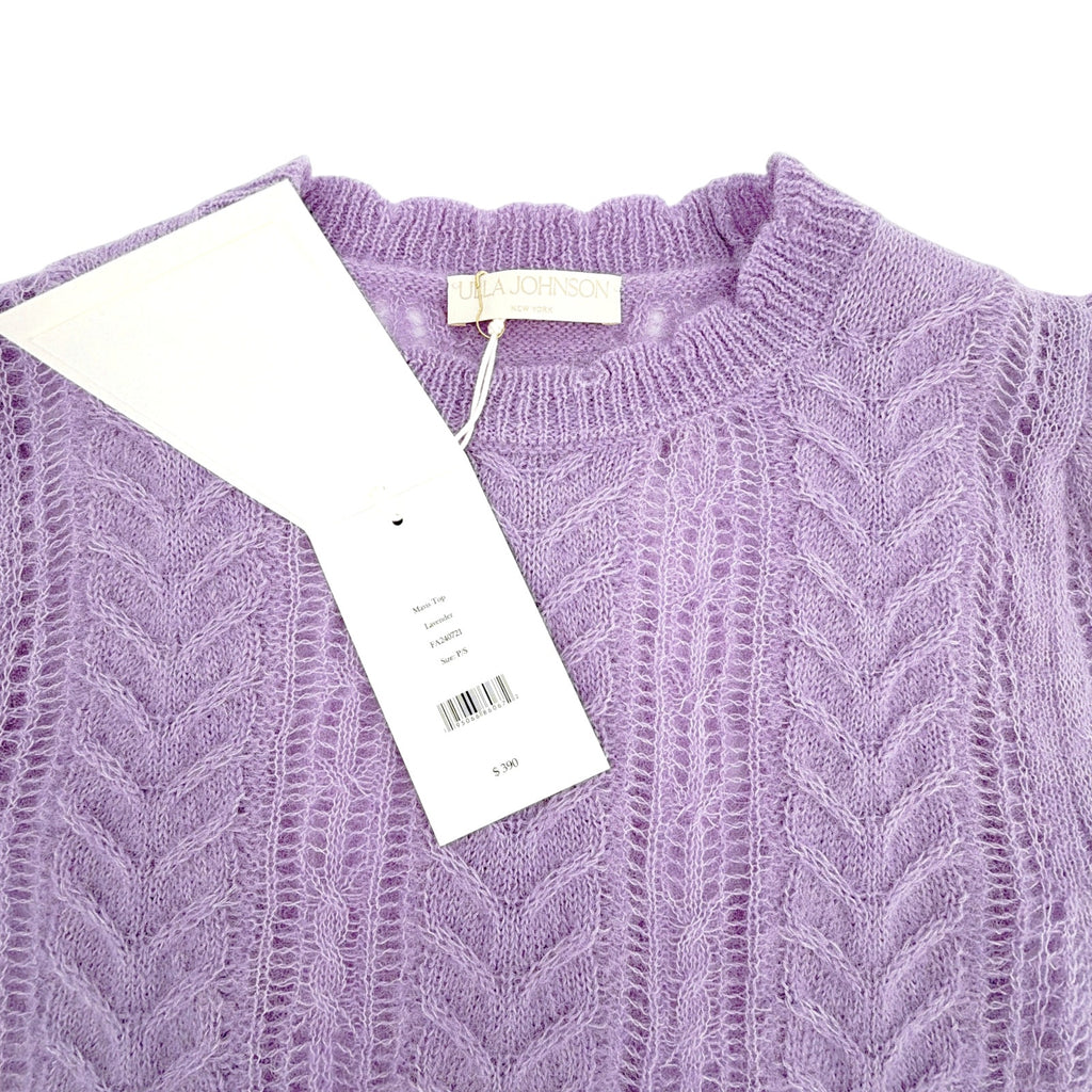 ULLA JOHNSON Mavis Alpaca Top in Lavender S Ulla Johnson