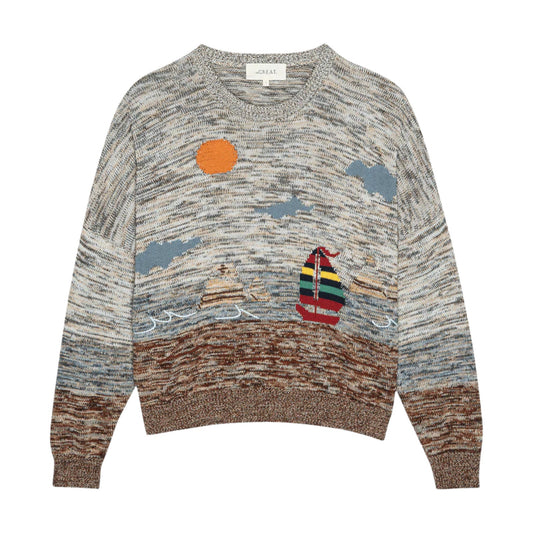 THE GREAT. The Boating Pullover. Sea Breeze Multi 0|XS