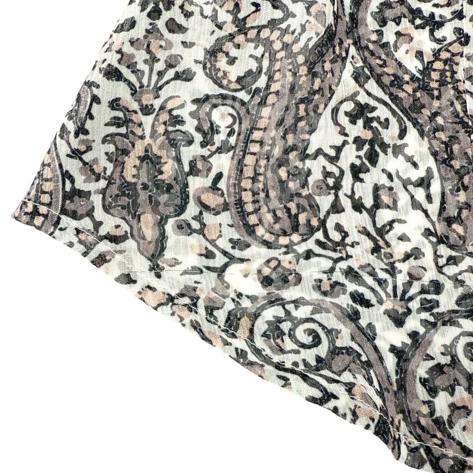 PAIGE Cleobelle Printed Femme Blouse in White/Rabbit/Rose-Santina Pais XS - flyKAMP
