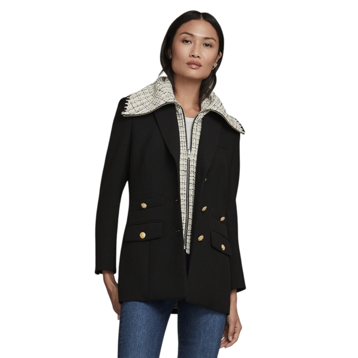 VERONICA BEARD Piney Dickey in White & Black