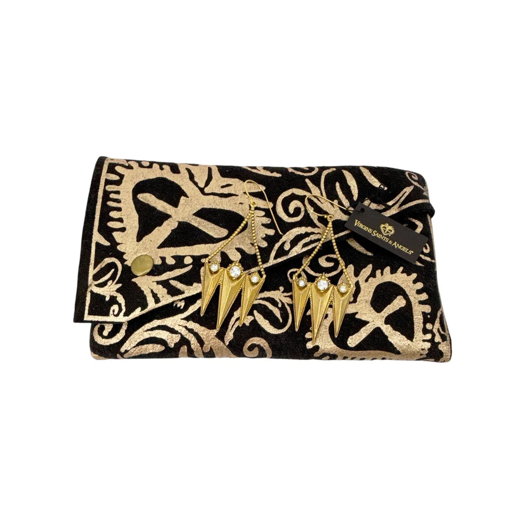 VIRGINS SAINTS & ANGELS VSA Electra Rays Hook Earrings in Gold - flyKAMP
