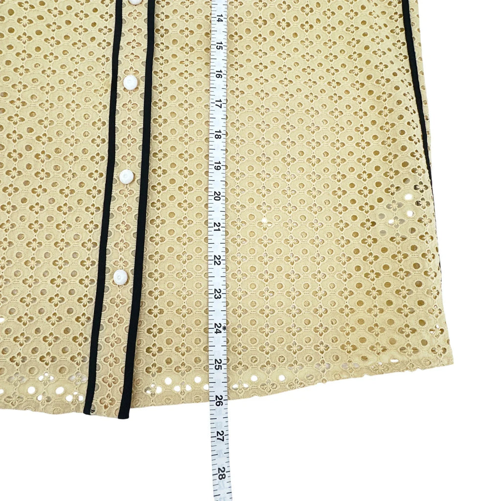 TORY BURCH Honeycomb Eyelet Shirt 4|S - flyKAMP