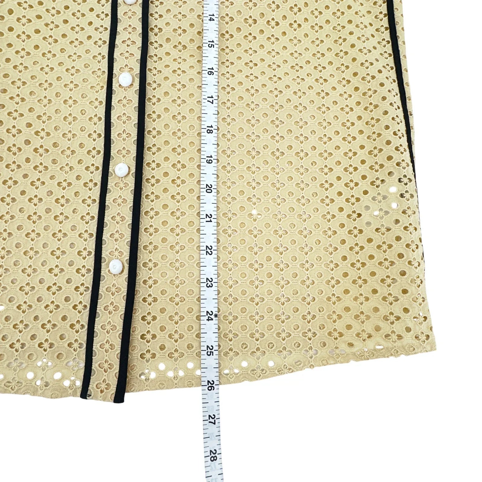 TORY BURCH Honeycomb Eyelet Shirt 4|S - flyKAMP
