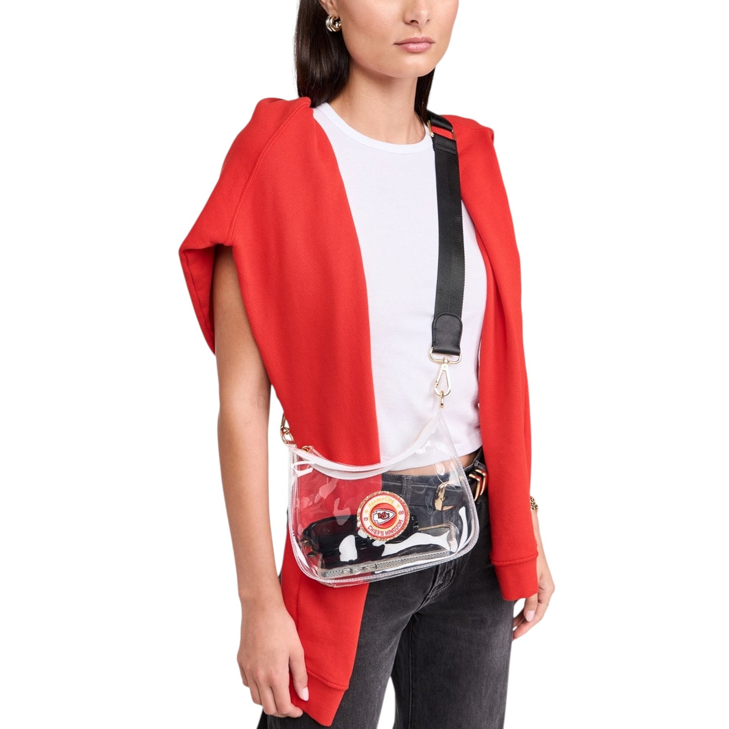 STONEY CLOVER LANE Kansas City Chiefs Clear Crossbody Bag