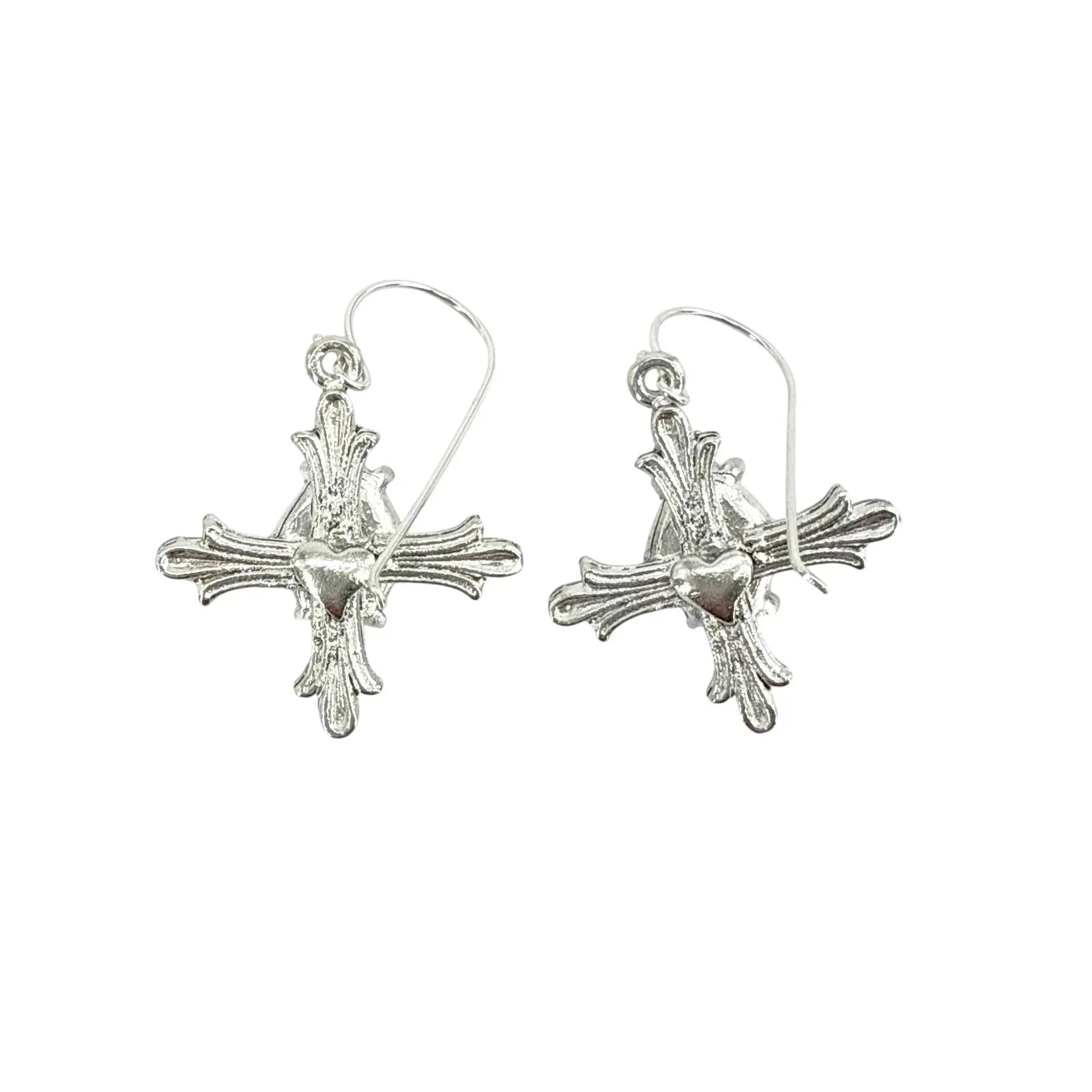 VIRGINS SAINTS & ANGELS VSA Ice Cross Earrings in Silver & Night - flyKAMP