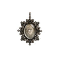 VIRGINS SAINTS & ANGELS VSA Oval Cloister Sacred Heart Medallion Gunmetal - flyKAMP