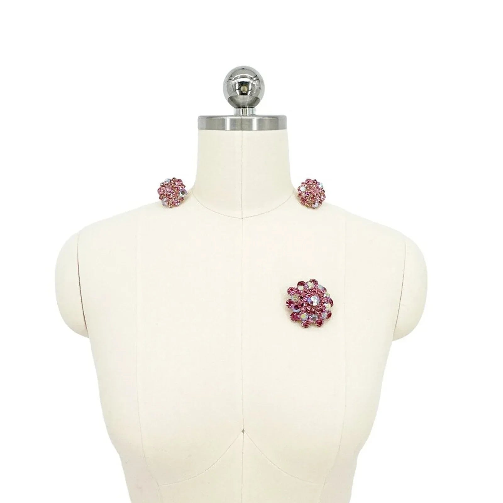 BROOCH VINTAGE Rhinestone Brooch & Clip-on Earring Set - flyKAMP