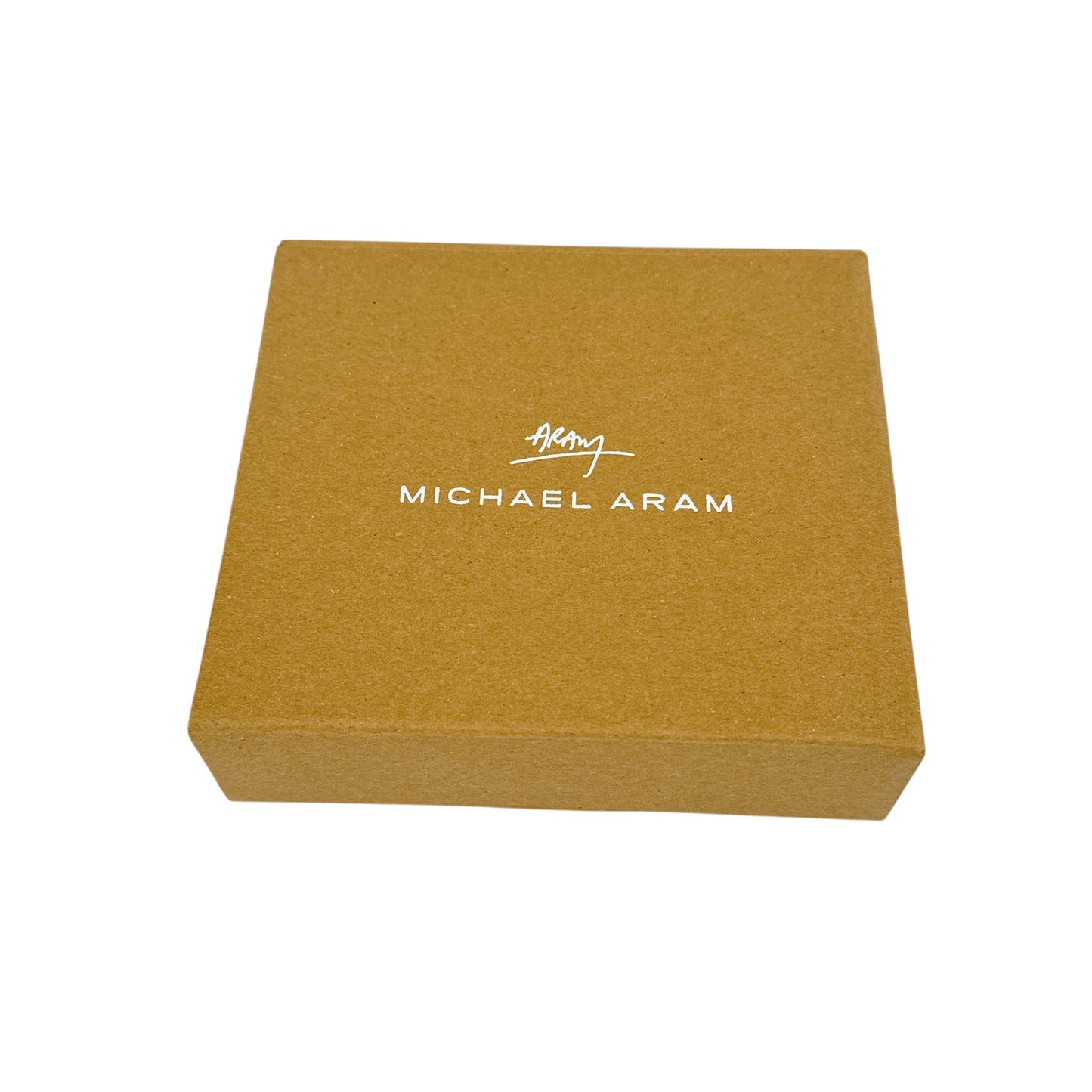 MICHAEL ARAM Gold Feather Coaster & Wine Stopper Set