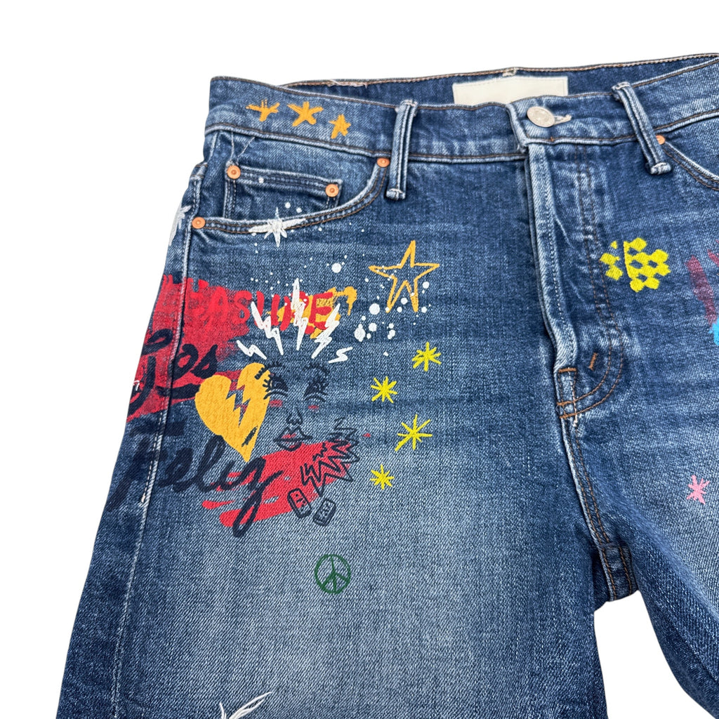 MOTHER The Vagabond Cuffed Shorts in Spooky Voodoo 25 Mother
