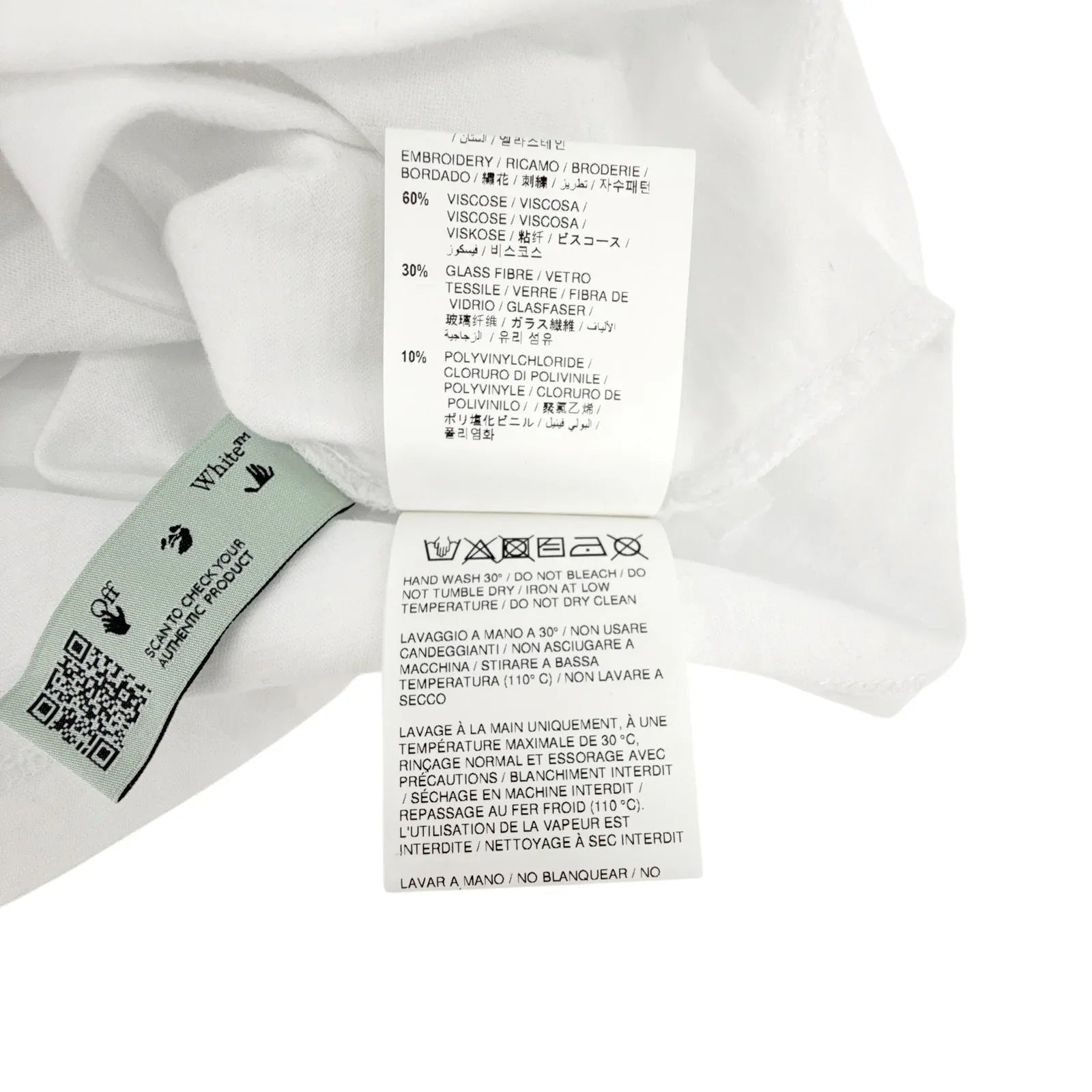 OFF WHITE Embroidered Mini Floral Arrows Tee S - flyKAMP