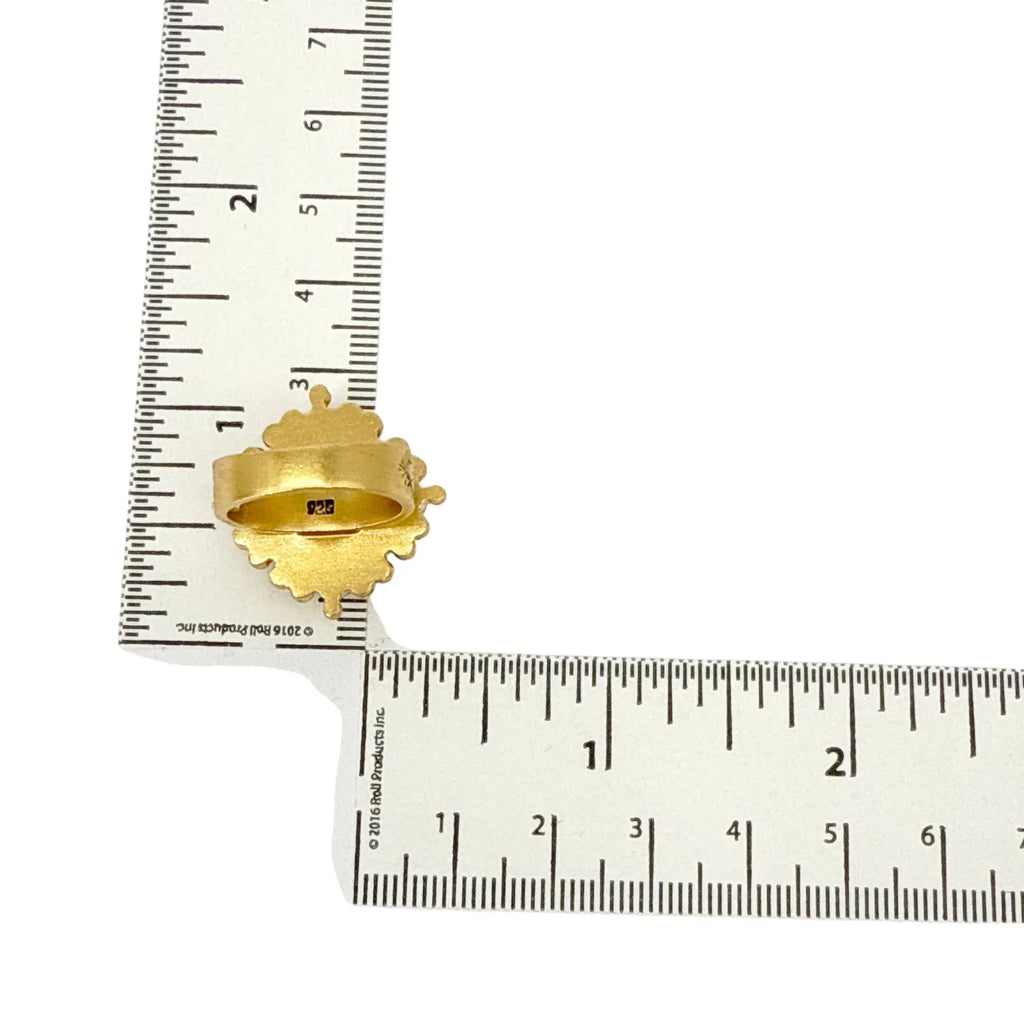 VIRGINS SAINTS & ANGELS VSA Petite Cloister San Benito Ring Gold Size 6 - flyKAMP