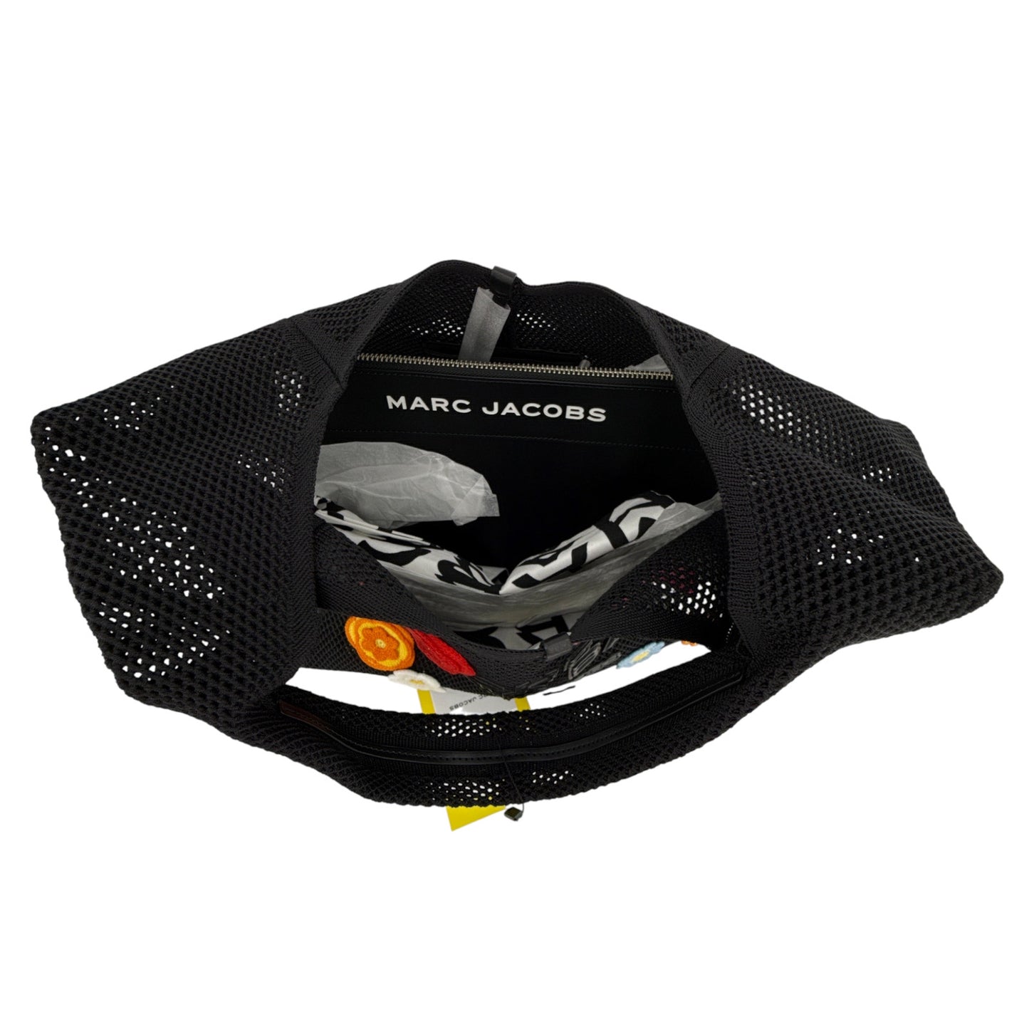 MARC JACOBS The Daisy Crochet Sack Bag in Black