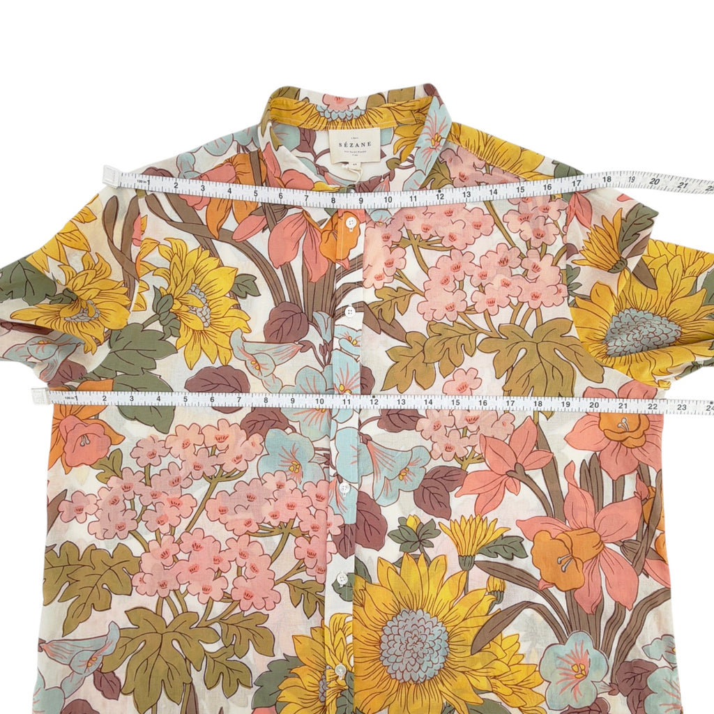 SEZANE Chemise Pierro Shirt in 70's Boho FR40|US8|L Sézane