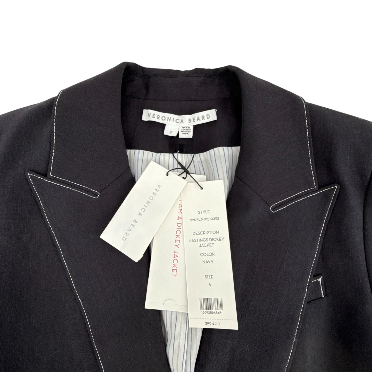 VERONICA BEARD Hastings Dickey Jacket in Navy 6|S