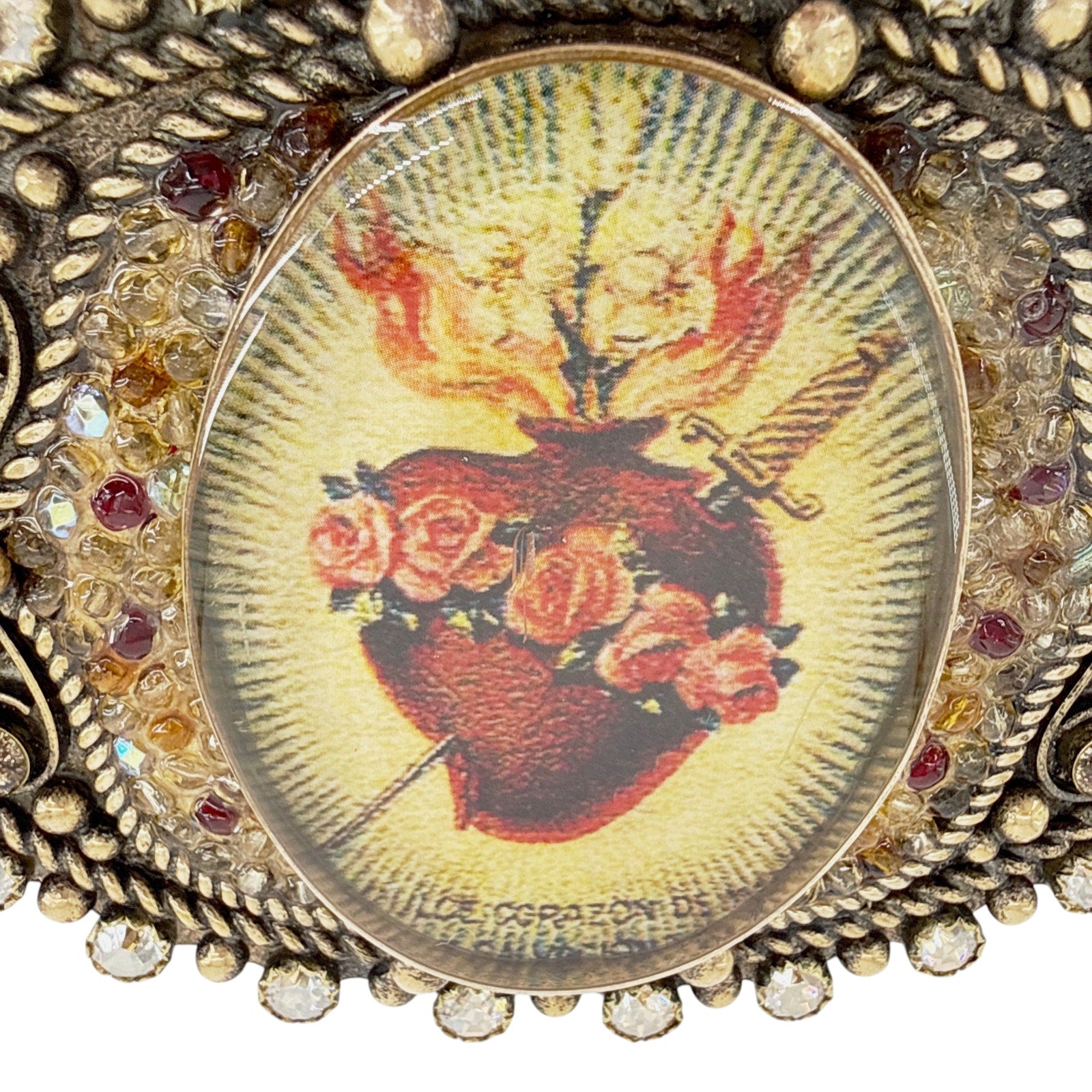 VIRGINS SAINTS & ANGELS VSA Goddess Image Buckle Sacred Heart Virgins Saints & Angels