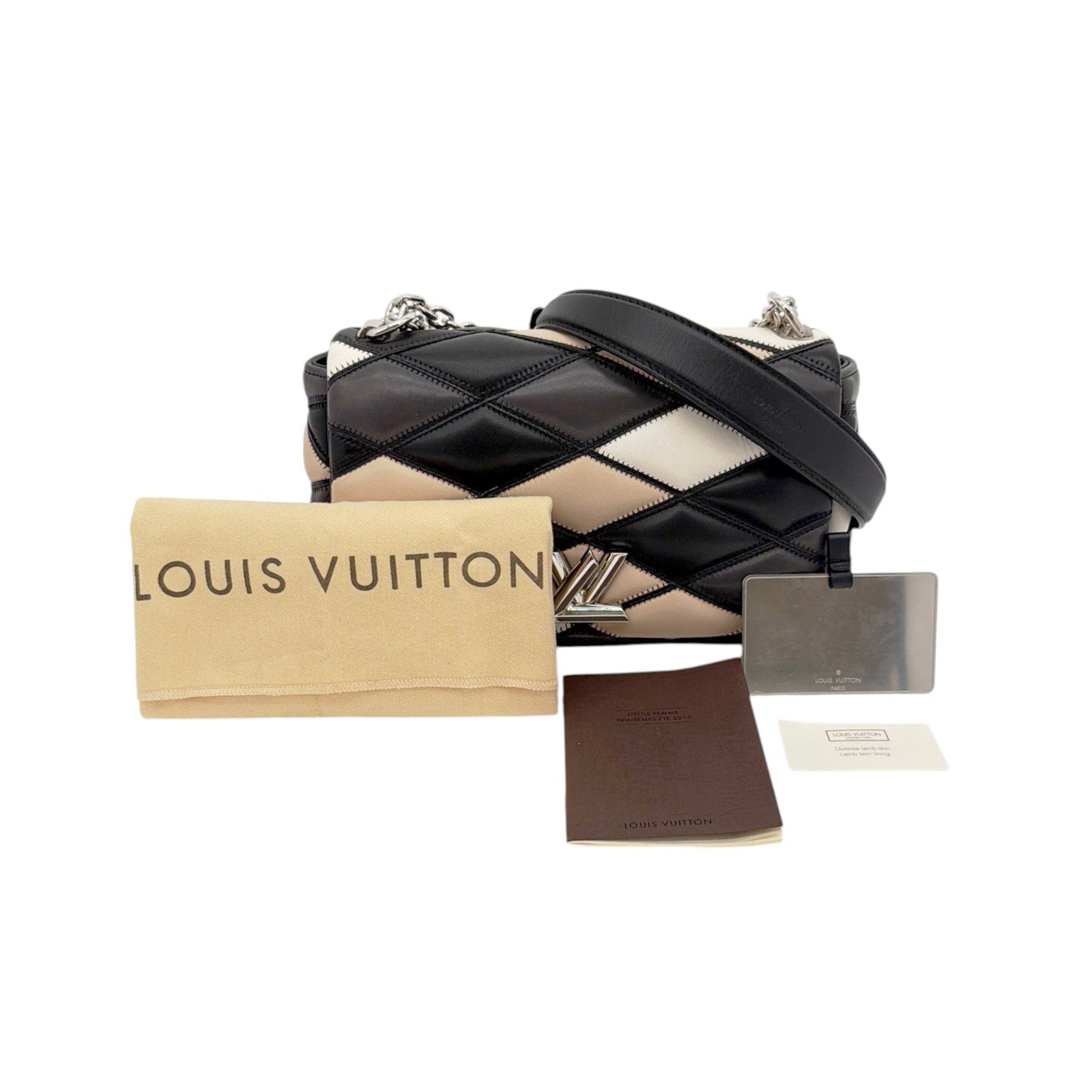 LOUIS VUITTON Leather GO-14 PM Patchwork Malletage Pattern Louis Vuitton