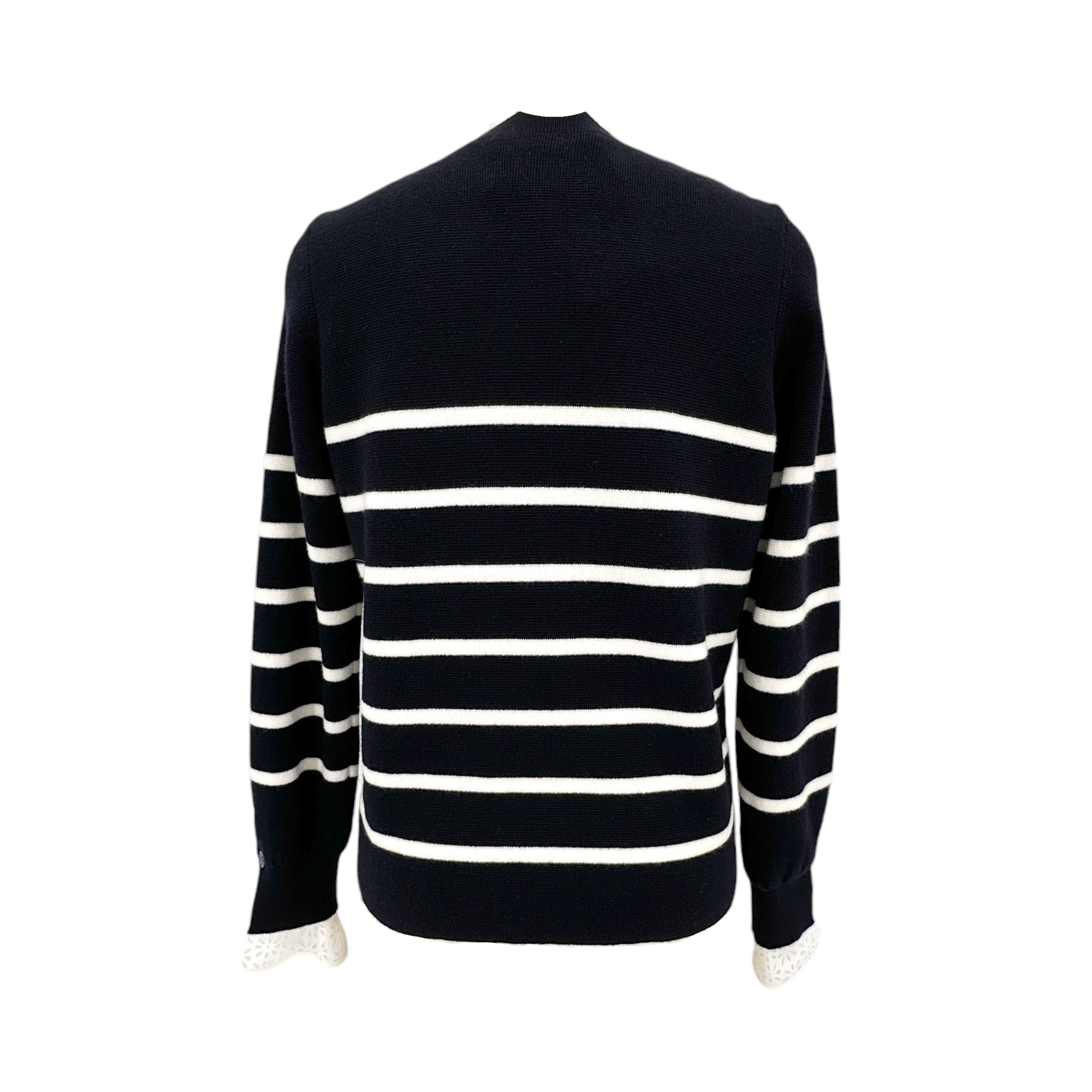 3.1 PHILLIP LIM Sailor Stripe Lace Cuff Sweater S 3.1 Phillip Lim