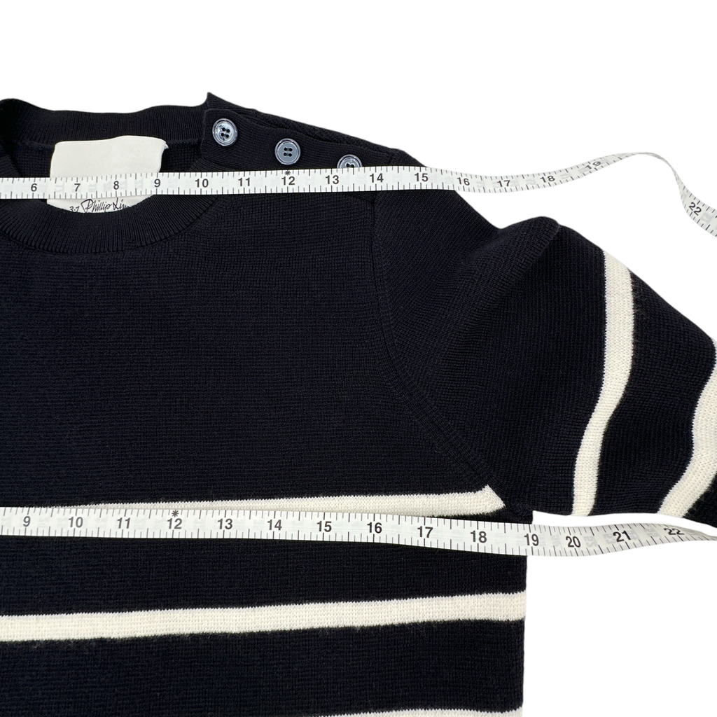 3.1 PHILLIP LIM Sailor Stripe Lace Cuff Sweater S 3.1 Phillip Lim
