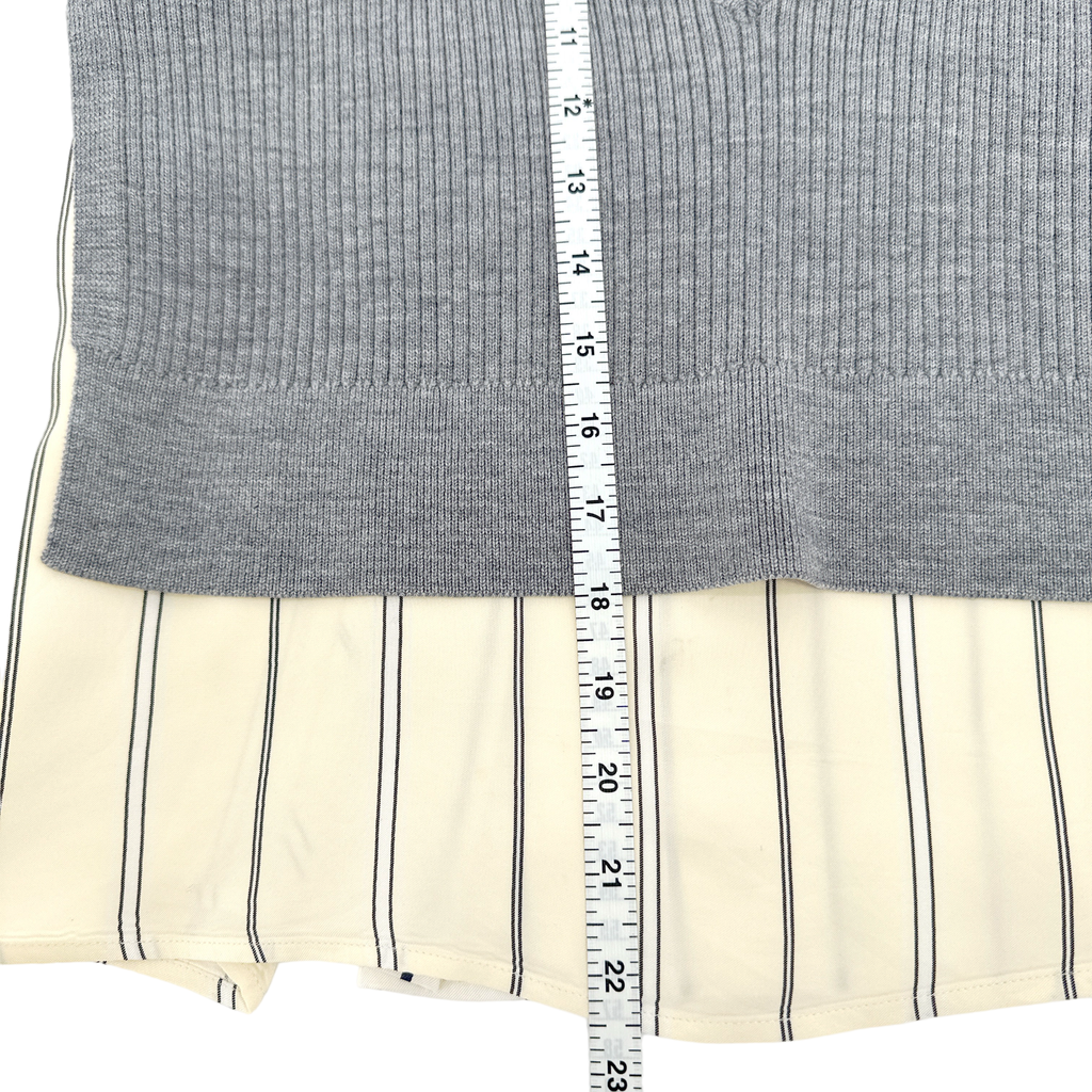 3.1 PHILLIP LIM Stripe Silk & Knit Top XS 3.1 Phillip Lim