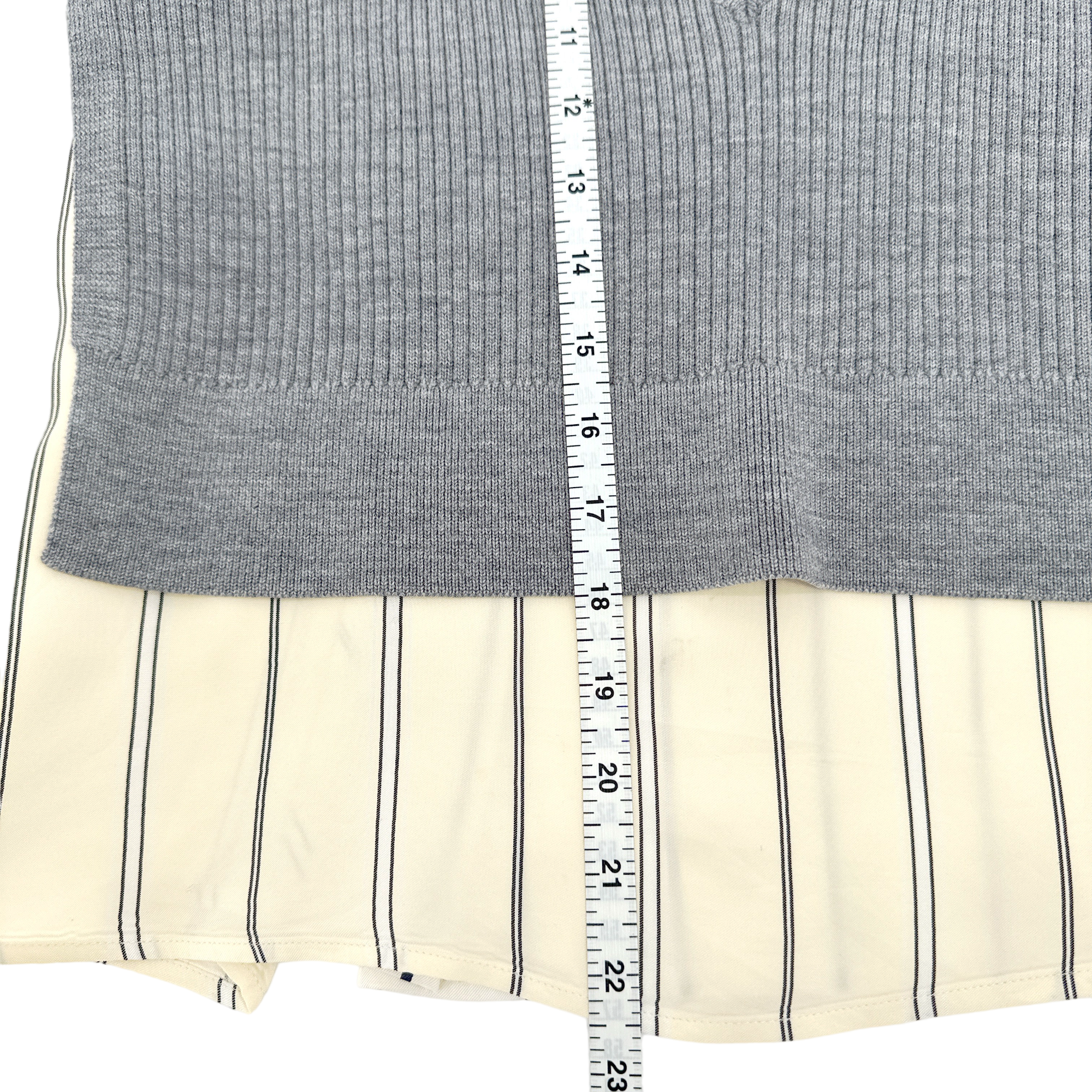3.1 PHILLIP LIM Stripe Silk & Knit Top XS 3.1 Phillip Lim