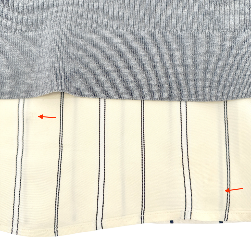 3.1 PHILLIP LIM Stripe Silk & Knit Top XS 3.1 Phillip Lim