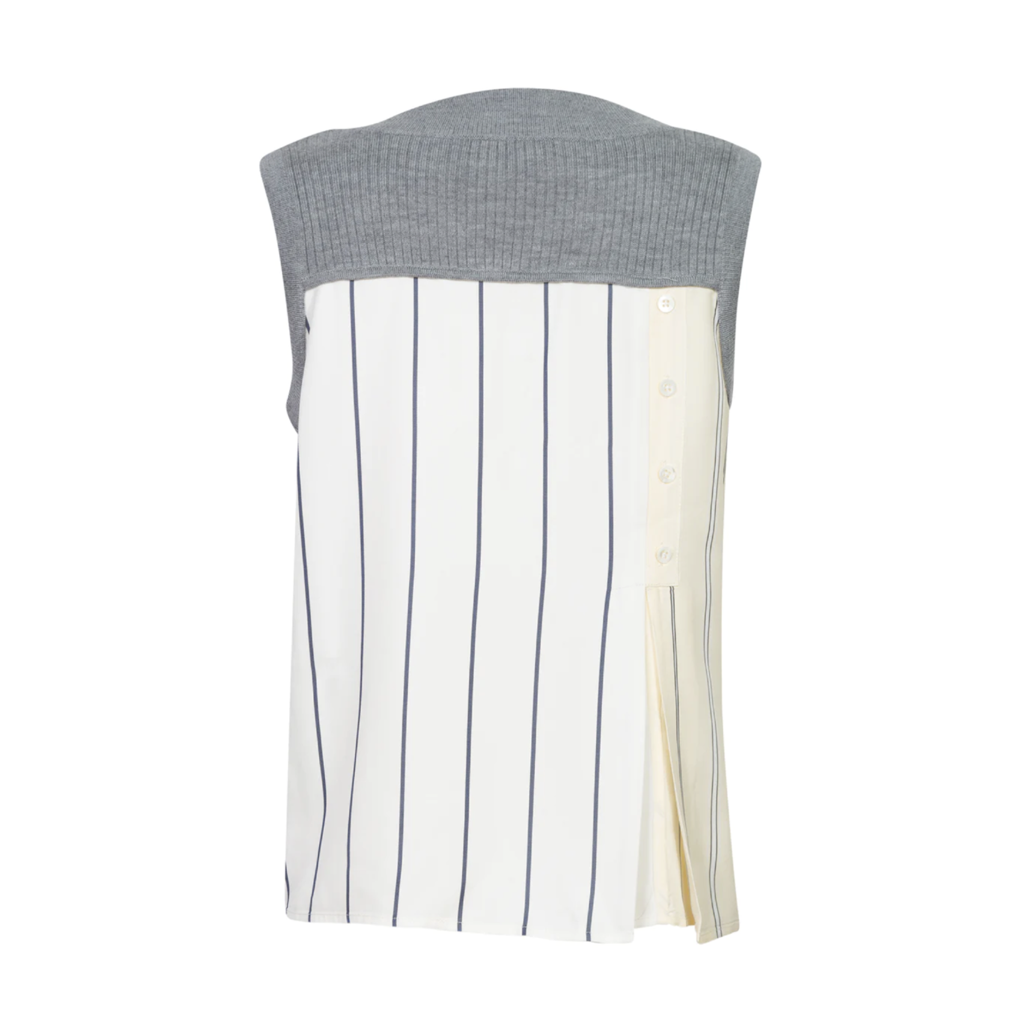 3.1 PHILLIP LIM Stripe Silk & Knit Top XS 3.1 Phillip Lim