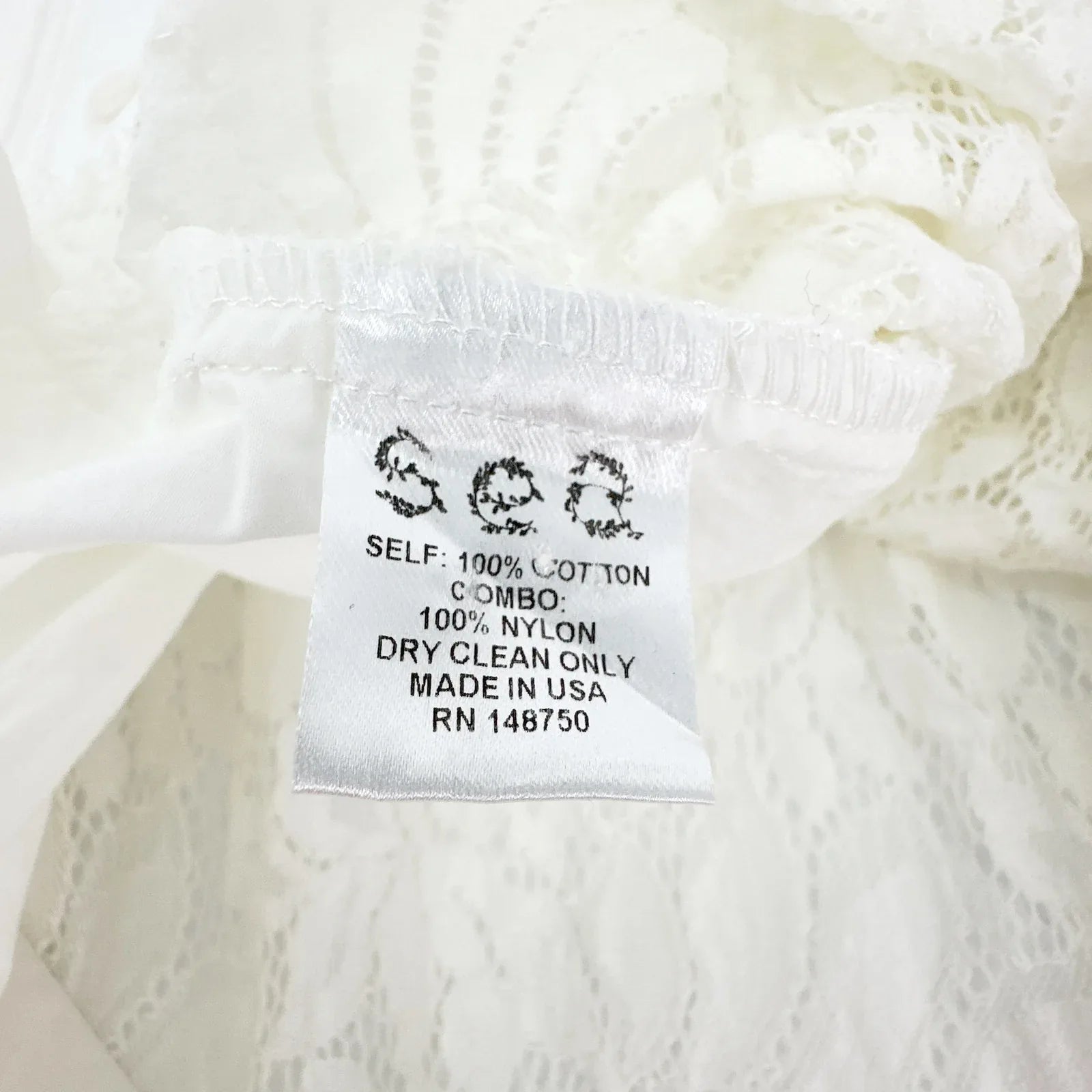 SEA New York Lace Back Button Down Blouse in Milky White 8|M - flyKAMP
