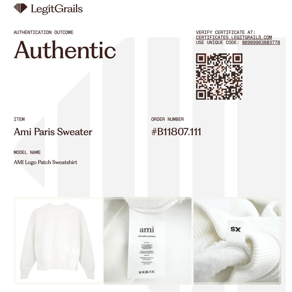 AMI Logo Patch Sweatshirt XS - flyKAMP