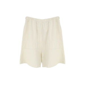 The GREAT. The Patch Pocket Sweat Short. Washed White 0|XS