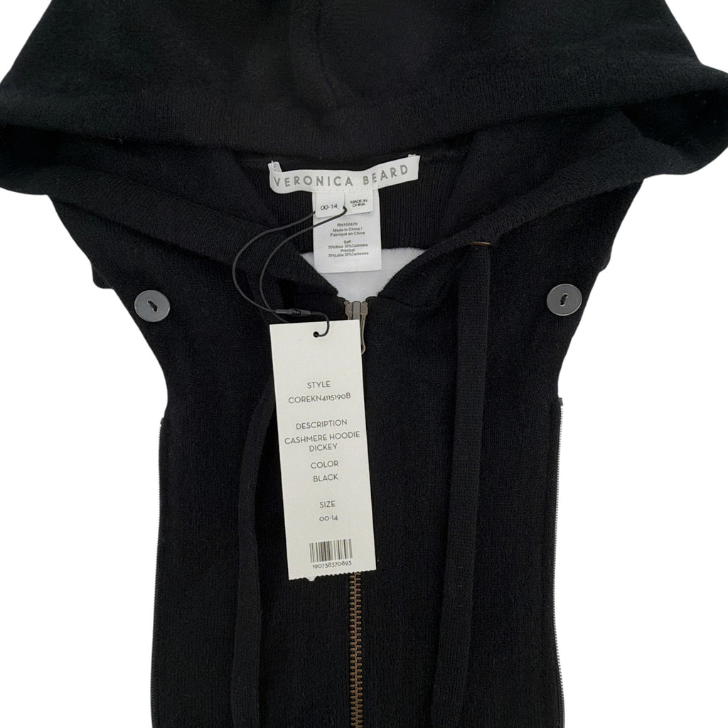VERONICA BEARD Cashmere Hoodie Dickey in Black Veronica Beard