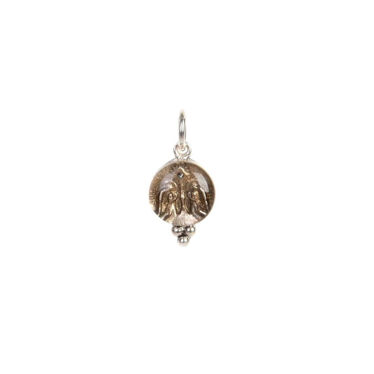 VIRGINS SAINTS & ANGELS VSA Piccolo Lucia Guardian Angels Charm in Silver