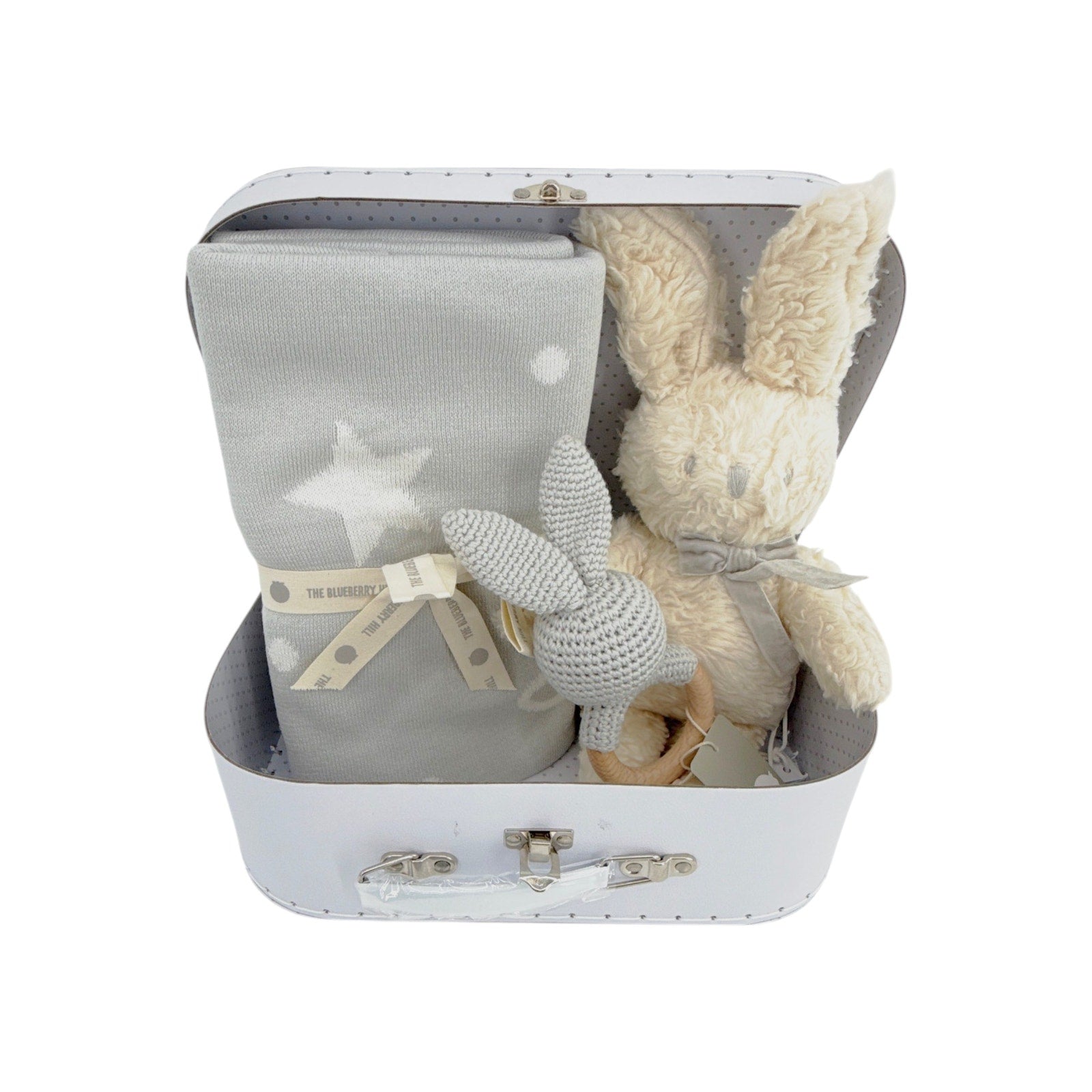 THE BLUEBERRY HILL Star Moon Bunny Gift Set Paperboard Suitcase Large The Blueberry Hill