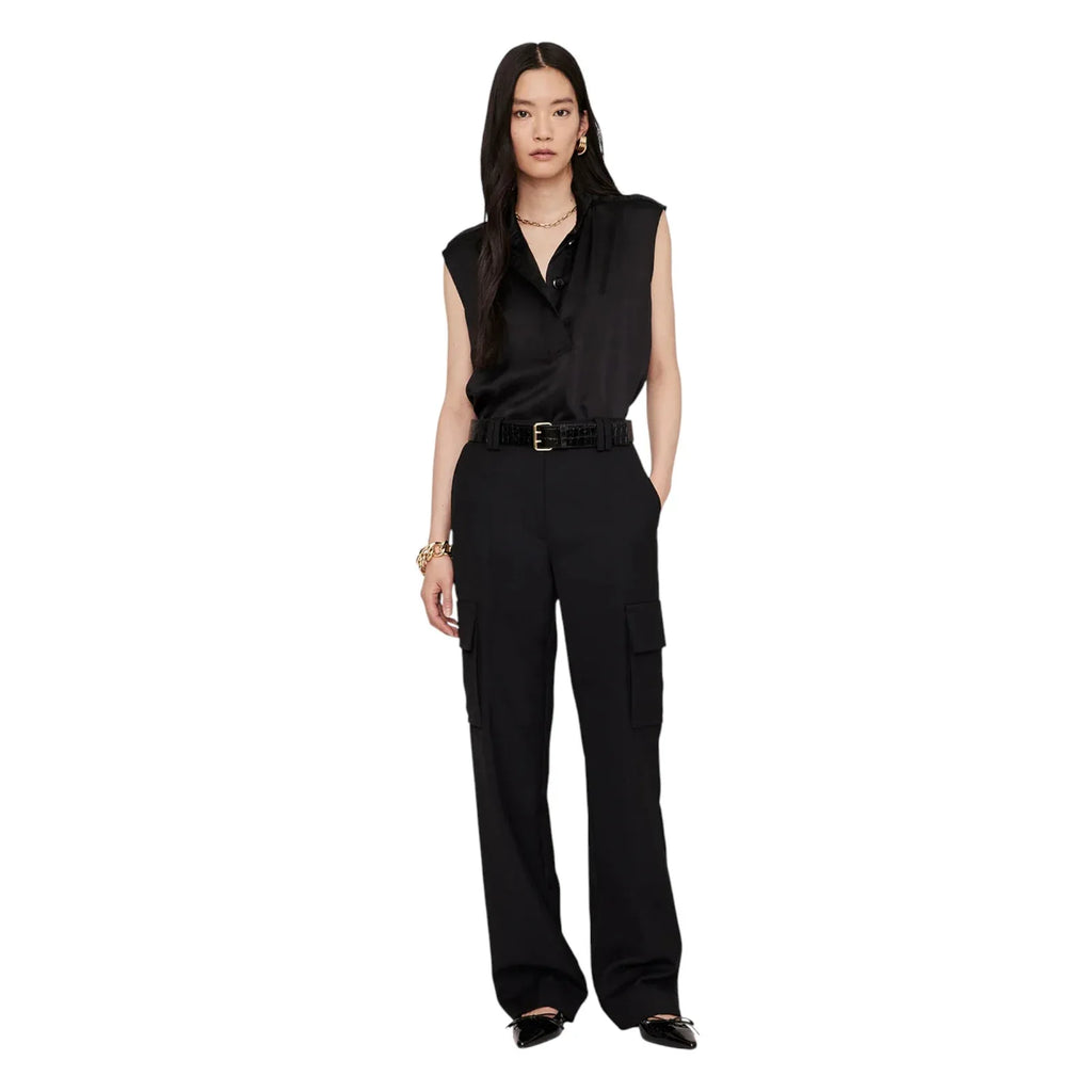 ANINE BING Geneva Top in Black in XS - flyKAMP