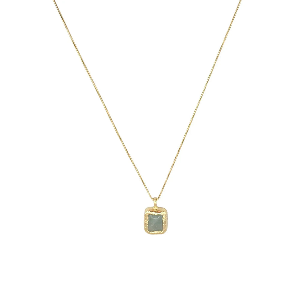 SILPADA Mediterra Natural Aquamarine Necklace in 14K Gold-Plated Sterling Silver - flyKAMP