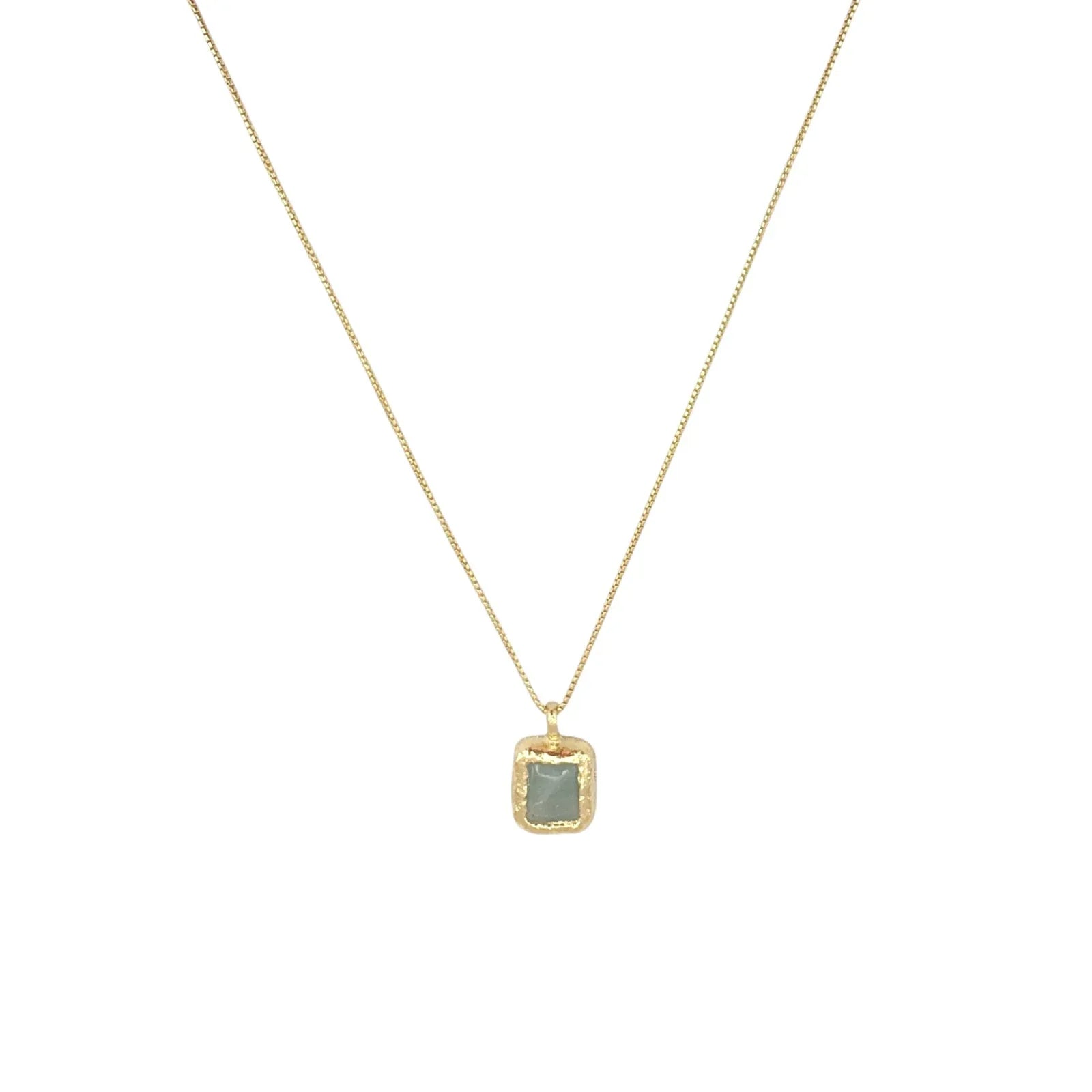 SILPADA Mediterra Natural Aquamarine Necklace in 14K Gold-Plated Sterling Silver - flyKAMP