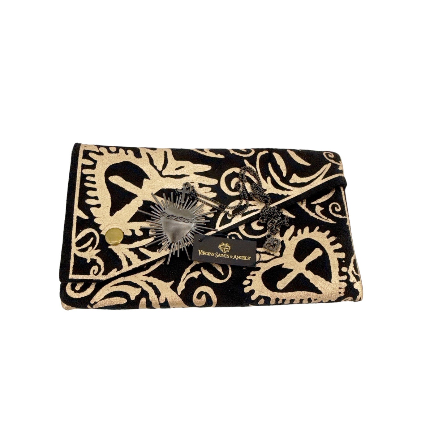 VIRGINS SAINTS & ANGELS VSA Sacred Flame Charm Necklace in Gunmetal 20"