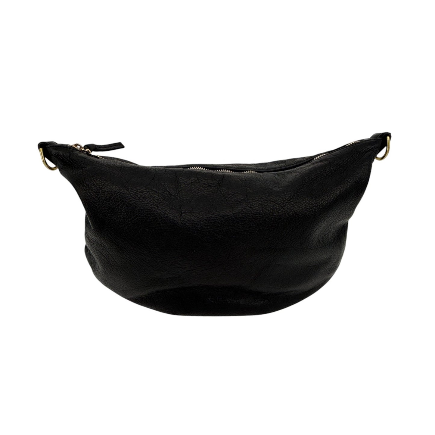 CLARE V. Moyen Messenger in Relaxed Black with Braided Crossbody Strap