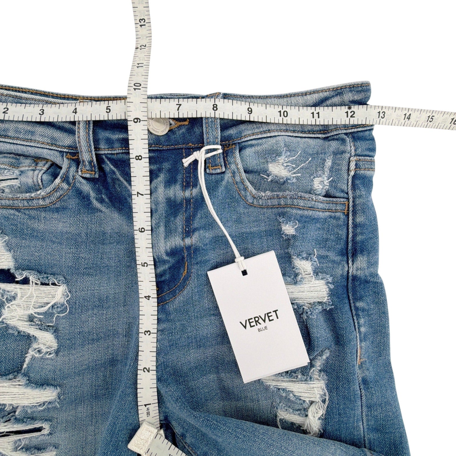 VERVET by Flying Monkey High Rise Double Cuff Shorts in Exactly Like You XS Vervet