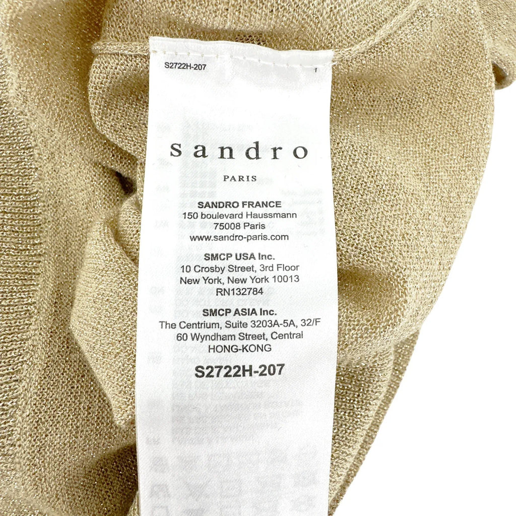 SANDRO Oxygene Sparkling Metallic Hoodie 1|S - flyKAMP